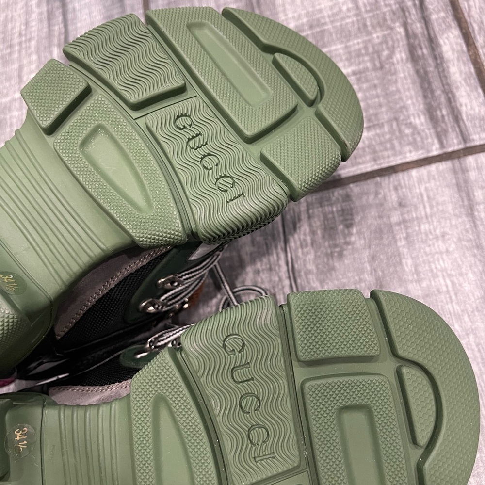 Gucci Flashtrek Green Low-Top Sneaker N3210 Men's Size 34.5 - Picture 15 of 15